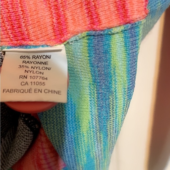 One Girl Who Women's Multicolored Button Front Long Sleeve Cardigan Size Small - Picture 5 of 5